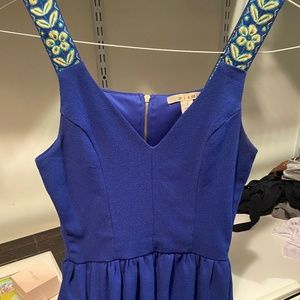 Royal blue floral dress